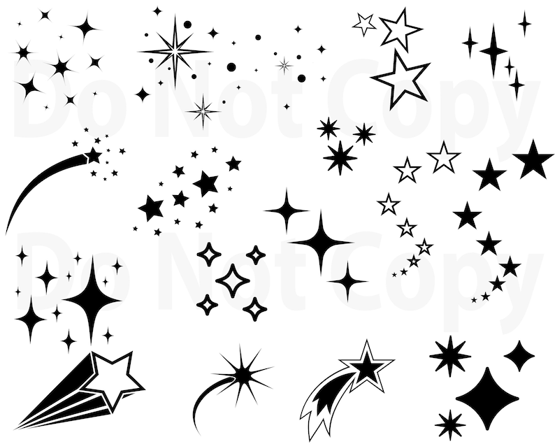 Download Stars SVG Bundle Star Vector Shooting Stars svg file for ...