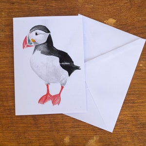 Puffin Greeetings Card // Puffin Gift // Watercolour Puffin