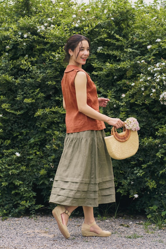 layered linen dress Monet Haze 26