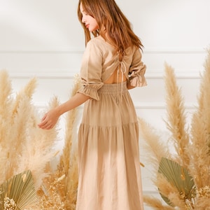 linen cotton dresses for women This item is unavailable Size:12 (UK 16) denim boho dress for knot Elegant linen classic feel that will