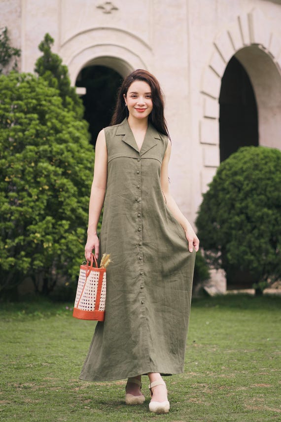 Natural Linen Dress, Long Sleeved Linen Dress, Linen Shirt Dress, Custom Linen Shirt Dress with Pockets and Button-Up Closure, Linen Shirt Natural Linen Dress, Long Sleeved Linen Dress, Linen Shirt Dress, Custom Linen Shirt Dress with Pockets and Button-Up Closure, Linen Shirt