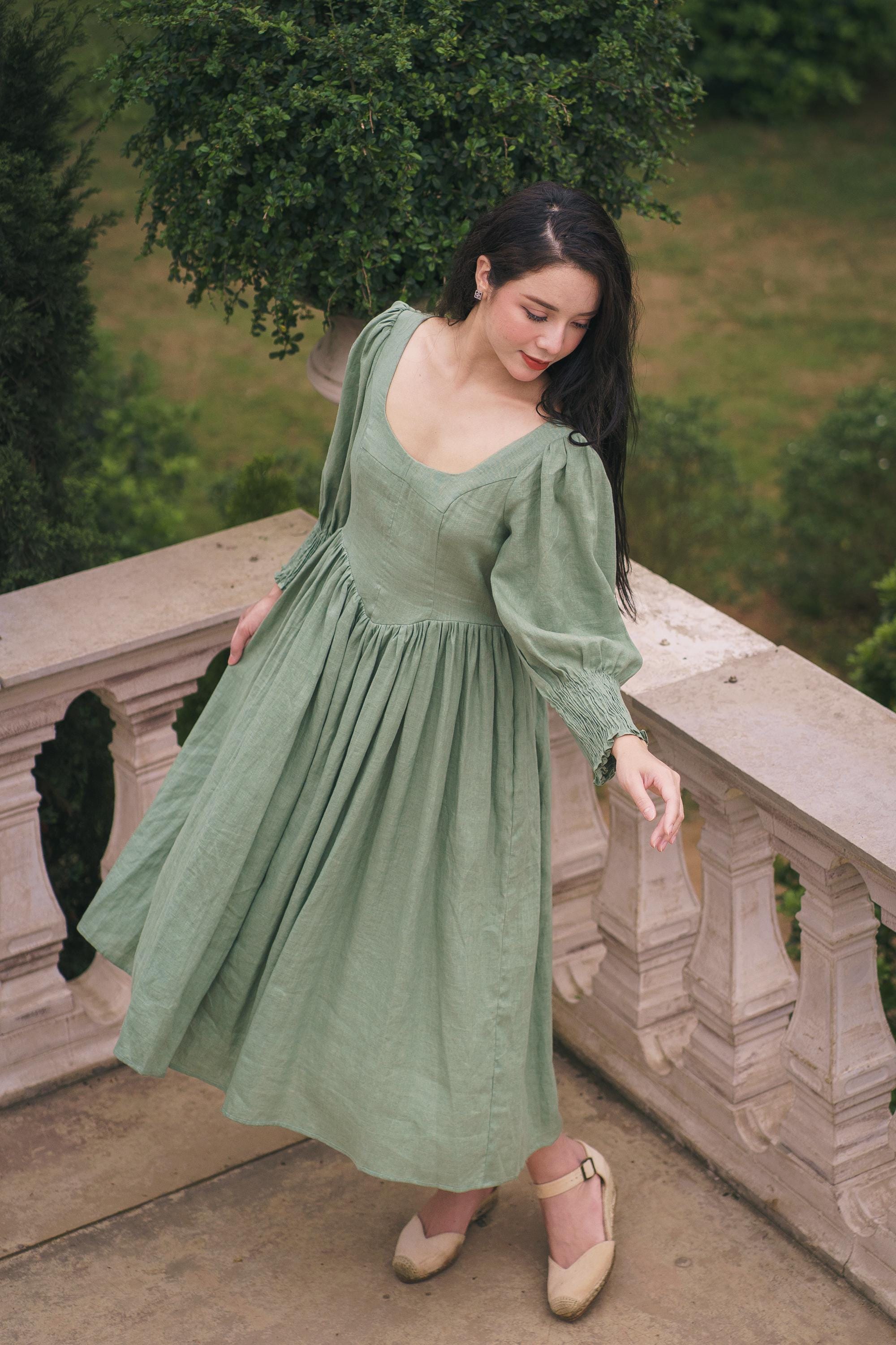 green emerald velvet dress Northshore Dress main image 1