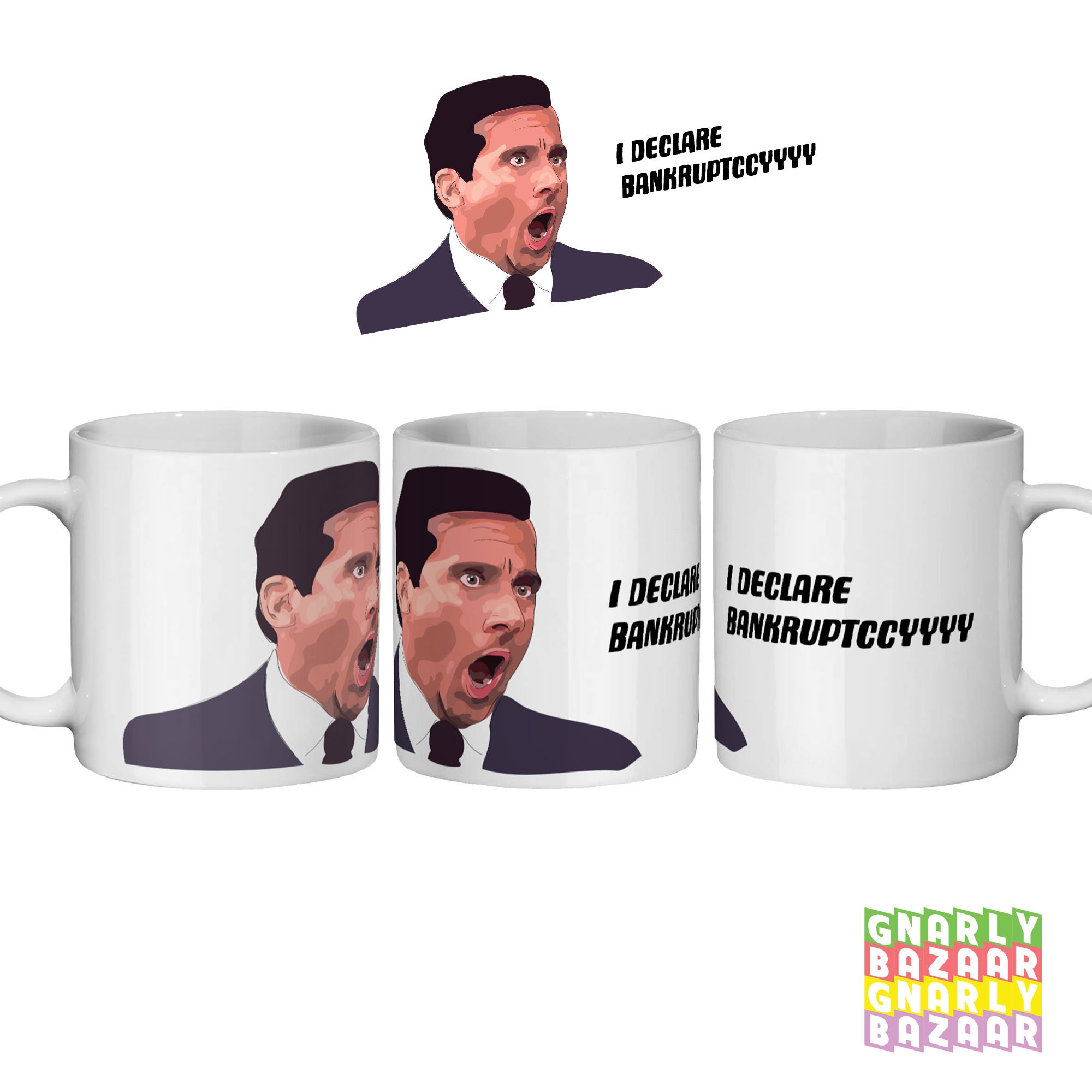 Michael Scott Dichiaro bancarotta The Office Mug Funny American Office Gift  -  Italia