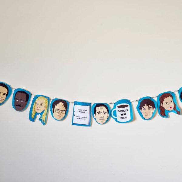 The Office TV Show Felt Bunting Garland Funny Party Decoration Room Decor