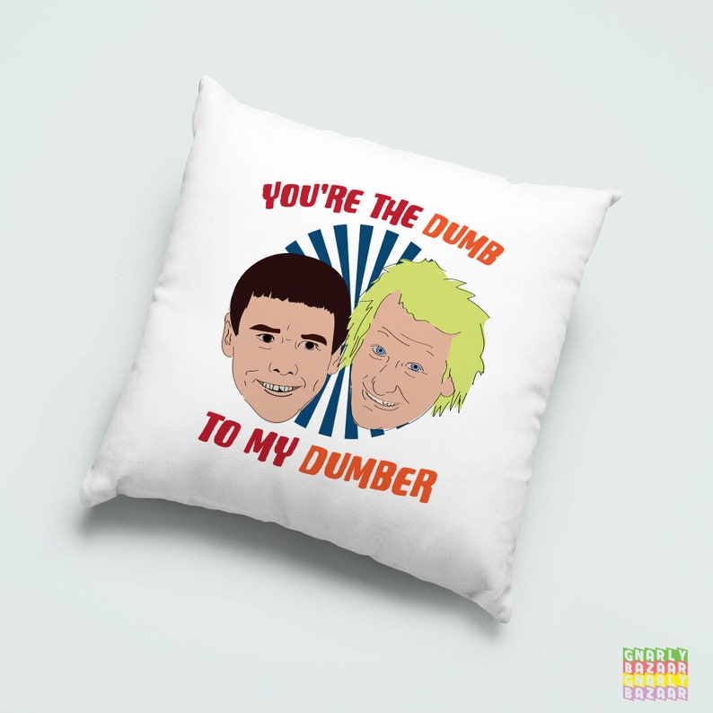 Dumb and Dumber Valentines Day Love Cushion Cover Gift image 1