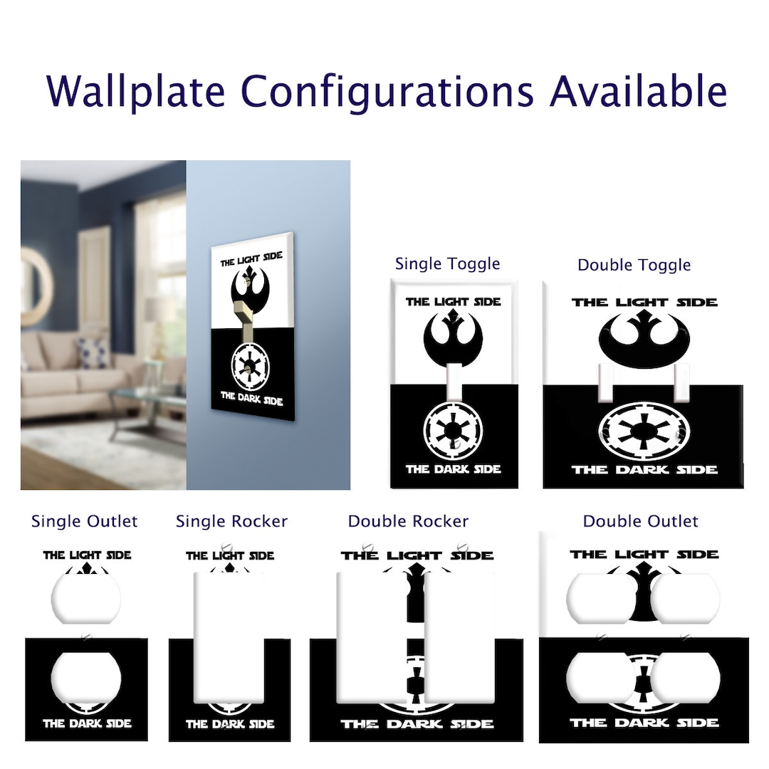 Light Side Dark Side Decorative Switch Plate Cover Etsy