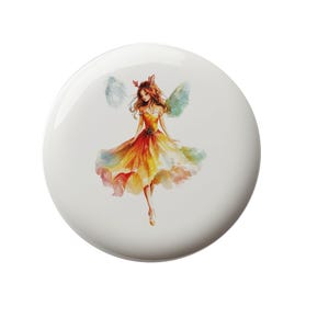 Beautiful Dancing Fairy Decorative Decorative Round Decorative Ceramic Round Drawer Knob