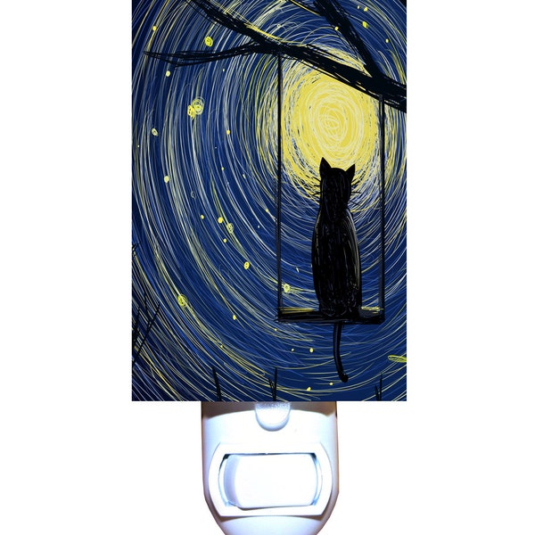 Cat Night Light Etsy