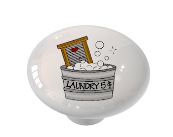 Laundry Washtub Decorative Decorative Round  Ceramic  Ceramic Drawer Knobs