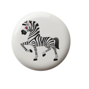 Galloping Zebra Decorative Drawer Knob