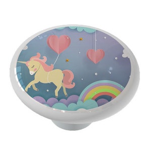 Unicorn Rainbow Dreams Decorative Decorative Round Decorative Ceramic Round Drawer Knob