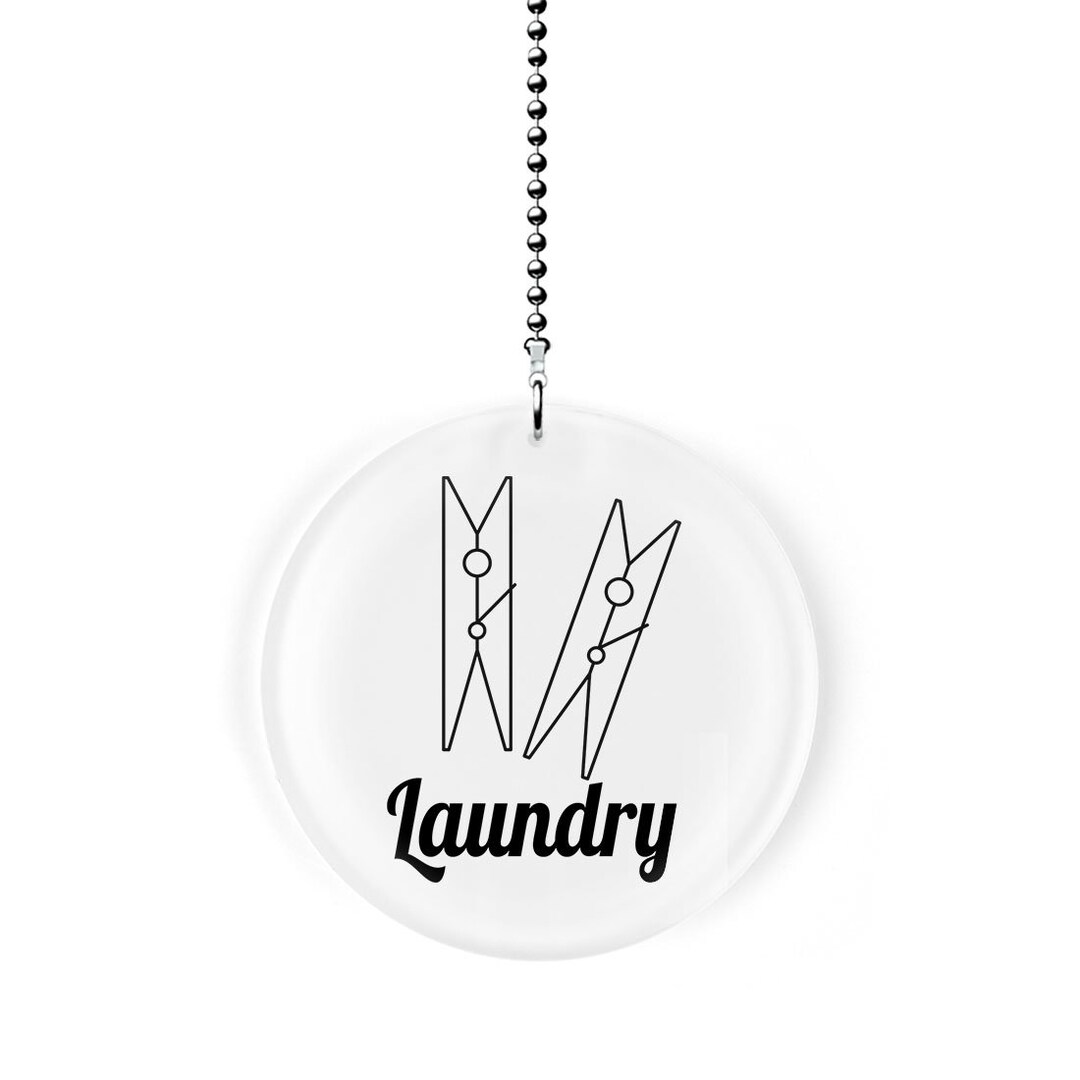 Clothespins Black and White Laundry Room Fan Pull / Light Pull - Etsy