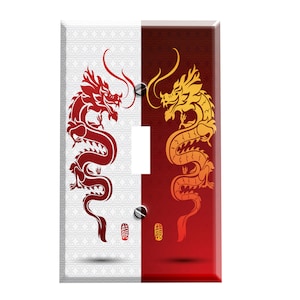 Ancient Asian Dragons Decorative Switch Plate Cover