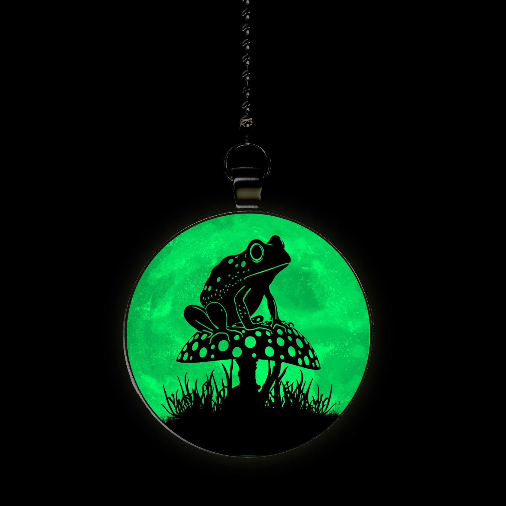 Winged Frog Laser Cut Acrylic Fan Light Pull Chain Decor Winged Frog ...