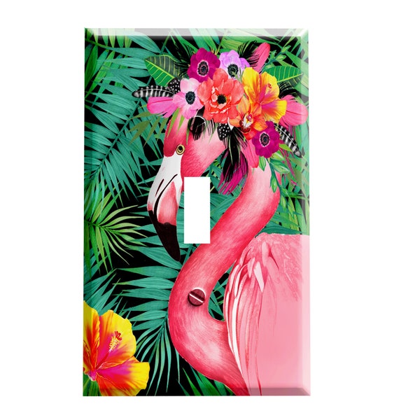 Tropical Fancy Flamingo Decorative Switchplate Cover
