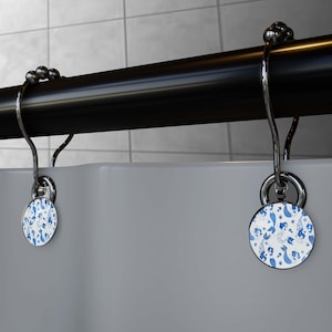 Set of 12 Mermaids in Blue Shower Curtain Hooks
