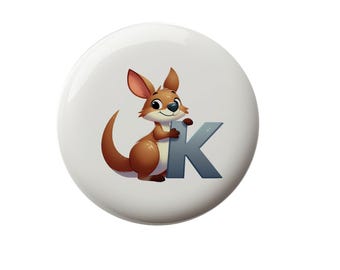 Animal Letters K - T You Pick Letters Decorative High Gloss Ceramic Knob