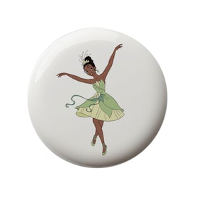 Dancing Princess Tiana Decorative Ceramic Round Drawer Knob