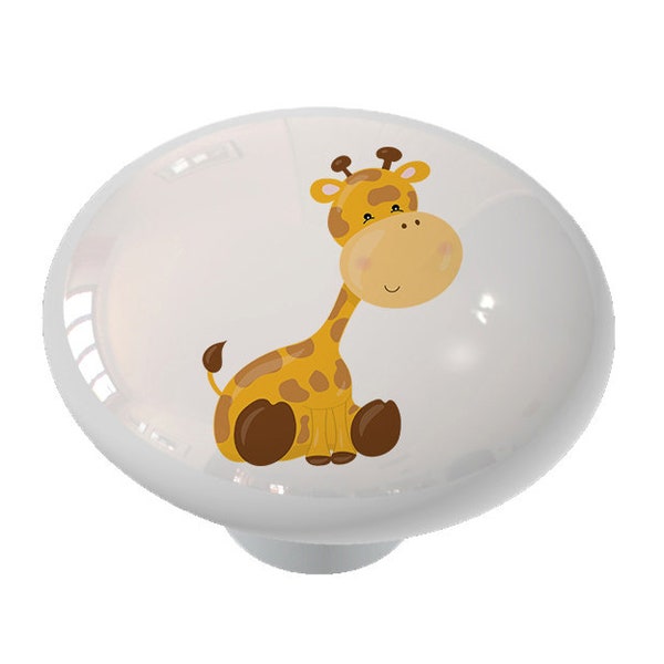 Nursery Safari Giraffe Decorative Decorative Round Drawer Knob