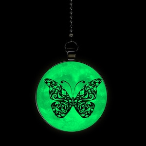 Butterfly Moon Glow in the Dark Ceiling Fan / Light Pull Pendant with Chain