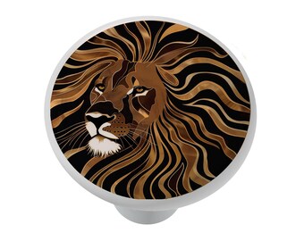 The Golden Lion Decorative Decorative Round Decorative Ceramic Round Drawer Knob