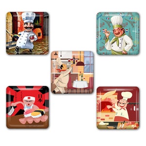 World of Chefs Square Refrigerator Magnet Set