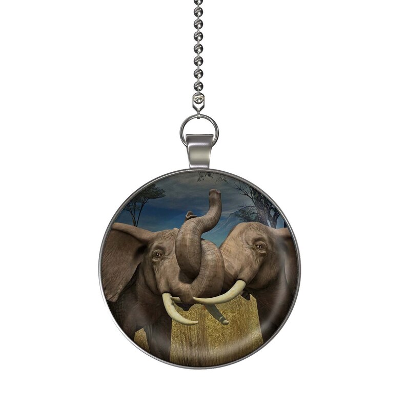 Tenderness Elephants Ceiling Fan Light Pull Pendant With Etsy