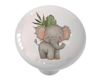 Baby Wilderness Elephant Nursery Room Decorative Decorative Round Drawer Knob