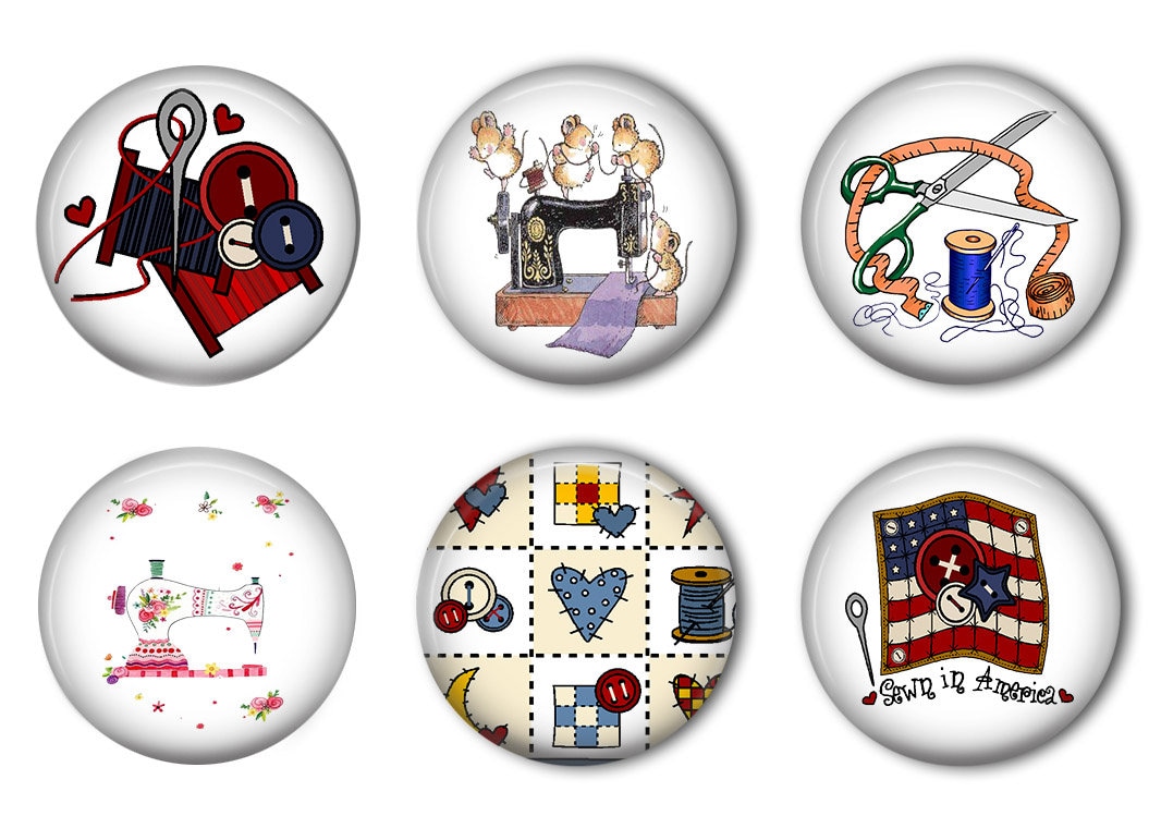 Sewing & Quilting Refrigerator Magnet Set