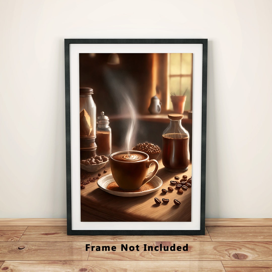 Coffees Golden Hour Cafe Art Print by Gina Brake, Wall Art Etsy