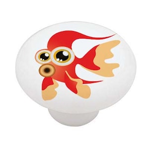 Fancy Fish Peeper Decorative Drawer / Ceramic Knob