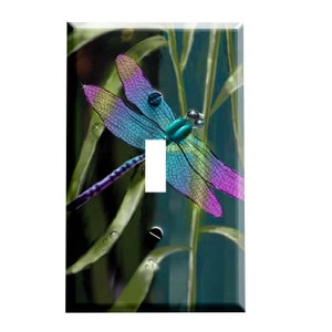 Colorful Dragonfly Decorative Switchplate Cover