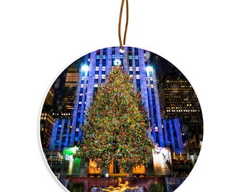 Christmas in New York Rockefeller Center Christmas Tree Ornament