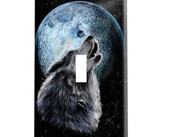 Howling Wolf Decorative Switch Plate Cover