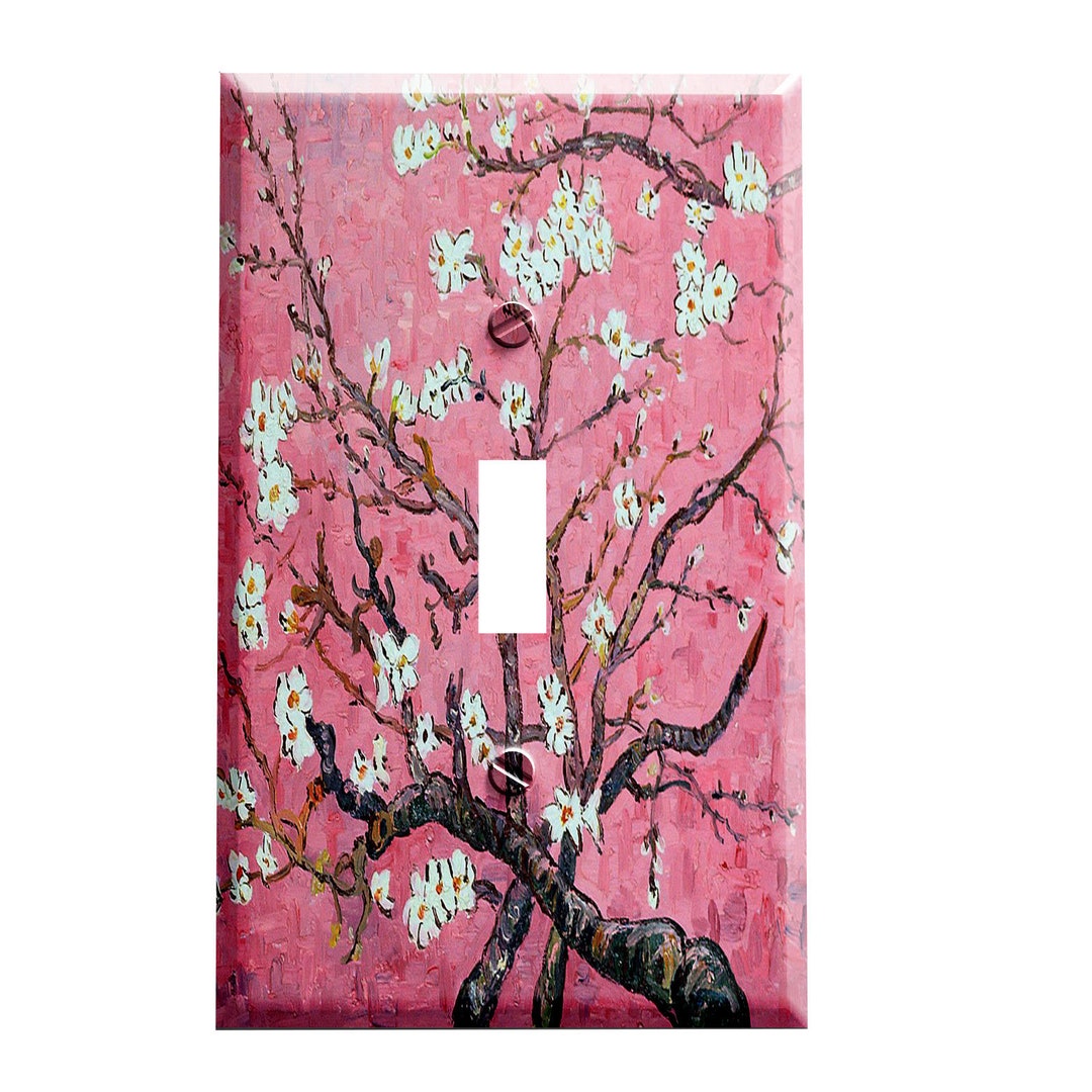 Van Gogh Almond Blossoms in Pink Decorative Switch Plate Cover / Outlet