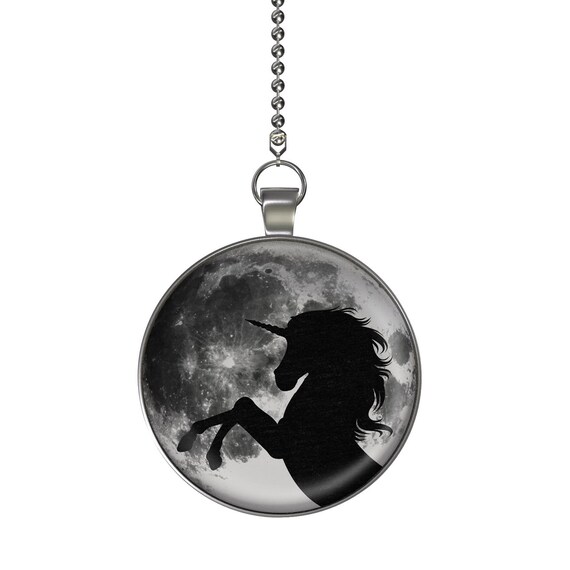 Unicorn Moon Glow In The Dark Ceiling Fan Light Pull Pendant Etsy
