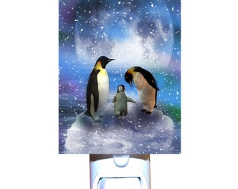 Arctic Penguin Aurora Decorative Night Light