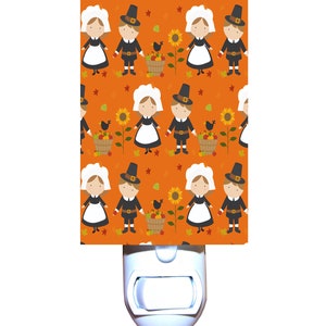 Harvest Pilgrims Thanksgiving Decorative Night Light