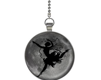 Fairy Moon Dance Glow in the Dark Ceiling Fan / Light Pull Pendant with Chain