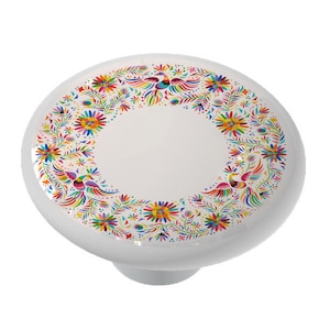 Talavera Circle Decorative Round Decorative Ceramic Round Drawer Knob , Cabinet Knob , Drawer Pull