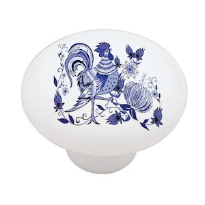 Dutch Roosters Decorative Decorative Round  Ceramic Drawer Knobs