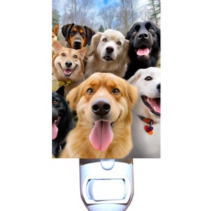Silly Selfie Dogs Dog Night Light