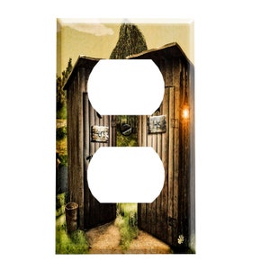 His and Hers Outhouse Decorative Outlet Cover