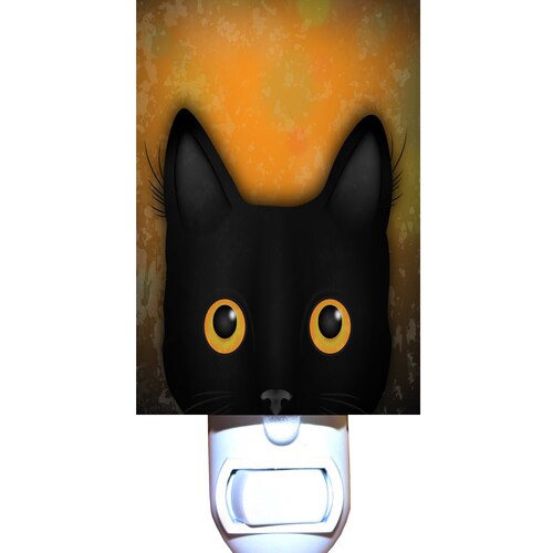 Starry Night Tree Swing Cat Decorative Night Light Etsy