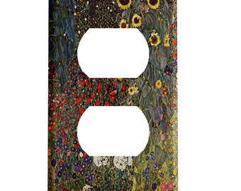 Gustav Klimt Sunflowers Decorative Outlet Cover