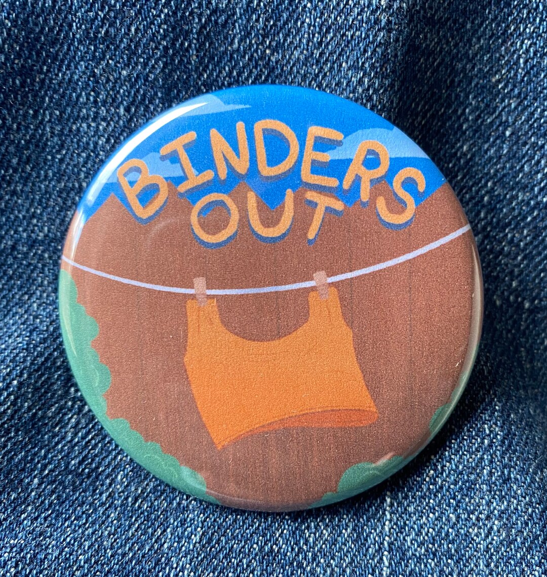 Binders Out Chest Binder Pride Buttons Etsy