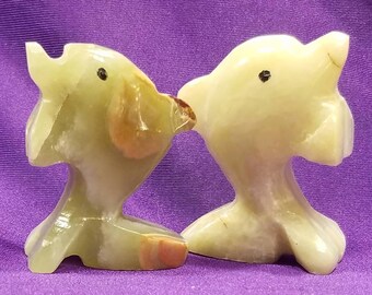 Dolphin Banded Onyx Hand Carved Stone Crystal Talisman Totem Reiki Infused Healing Stone Chakra Standing Metaphysical Meaning Crystals