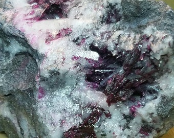 Rare Magenta Erithrite Colbalt Bloom 306 grams Crystals Morocco on Matrix Mineral Specimen Ruby Purple Pink Crystal Chakra