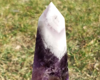 Chevron Amethyst Tower Generator Polished Dream Purple Grid Gridding Decor Crystal Healing Reiki Chakra Altar Witch Wicca Pagan Wiccan
