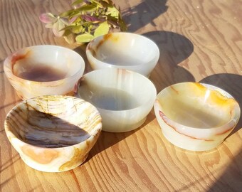 Beautiful Onyx Stone Crystal Bowl Plate Hand Carved Polished Smudging Incense Wiccan Offering Wicca Altar Office Smudge Palo Santo Pagan